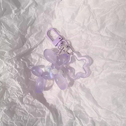 夜光ラジウム風船犬キーホルダーですLaser glow-in-the-dark balloon dog keychain