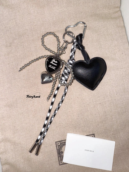 PUハートチャーム（黒）Pu heart charm (black)