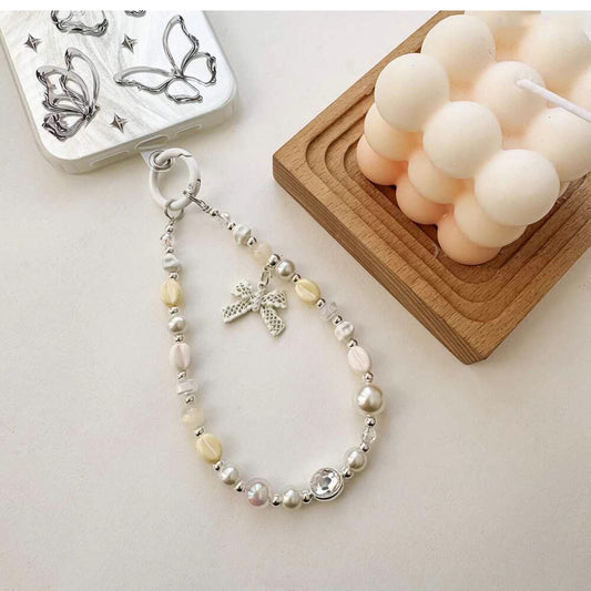 コーヒー豆ビーズ携帯ストラップですCoffee bean beaded mobile phone chain