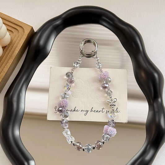 夜光のバラのストラップですLuminous rose mobile phone chain