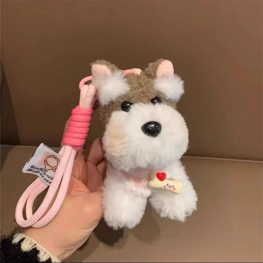鈴付きシュナウザー犬チャームSchnauzer dog charm with bell