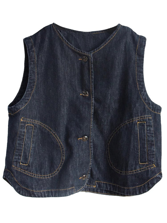 カジュアルデニムのベストですIt's a casual denim vest.