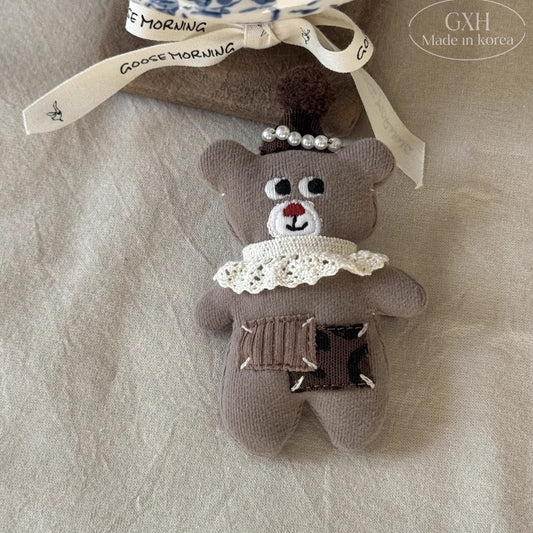 ブリキ色のフード熊ダックスフント犬ですFabric coffee-colored hat bears and dachshunds
