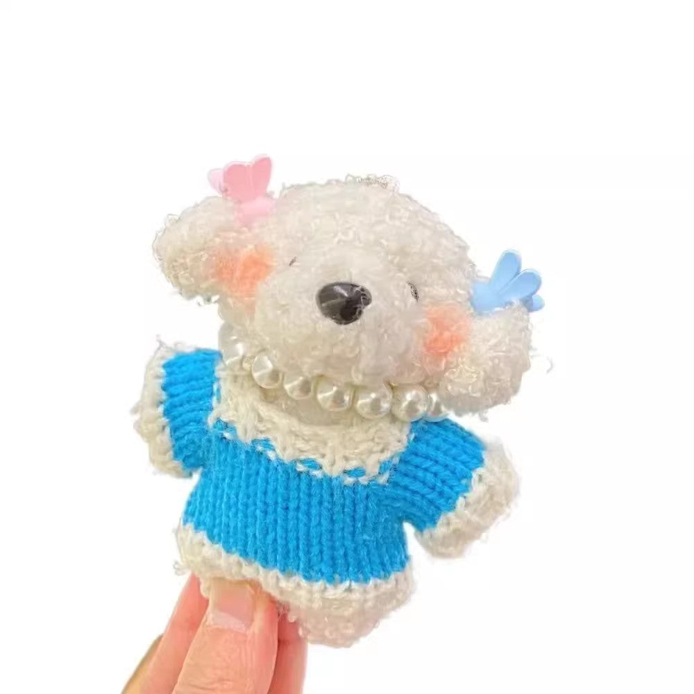 ヘアピン真珠のネックレス熊ですHairpin pearl necklace bear