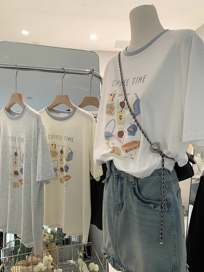 デザートプリントの半袖ですDessert printed short sleeve