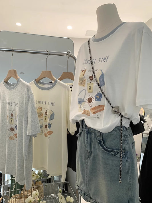 デザートプリントの半袖ですDessert printed short sleeve