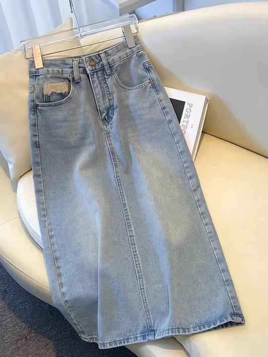 デニムのハーフスカートDenim skirt