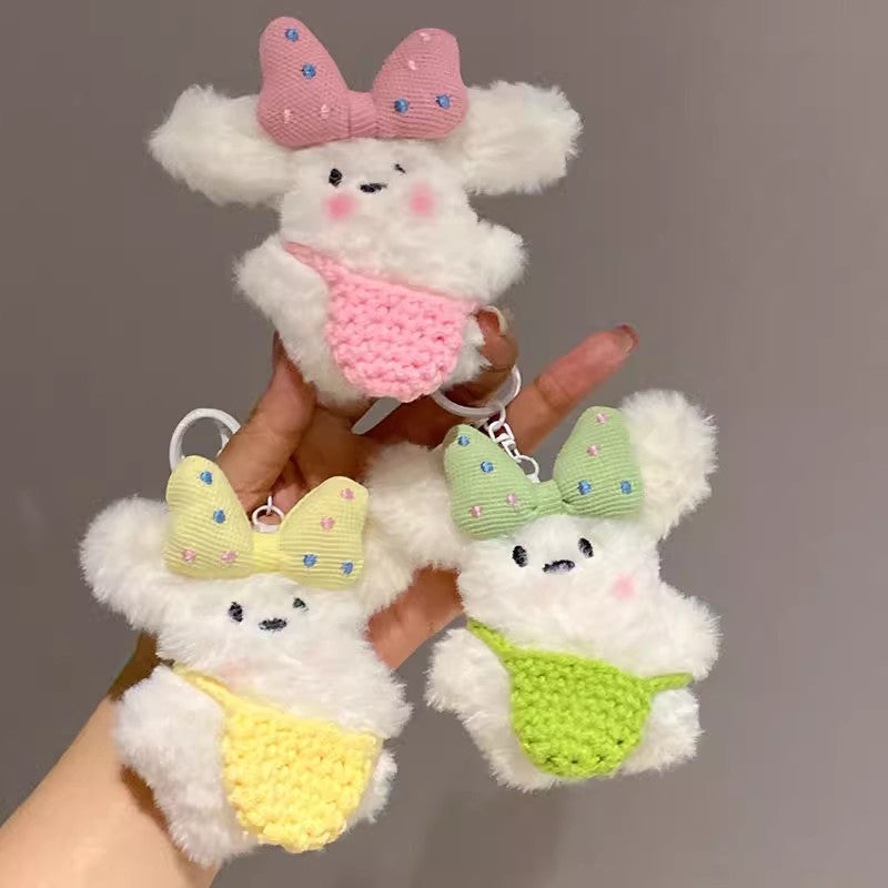 ぬいぐるみぬいぐるみチークうさぎのストラップですPlush plush plush blushing rabbit pendant