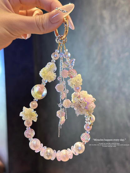 花瑠璃携帯ストラップですFlower glass mobile phone chain