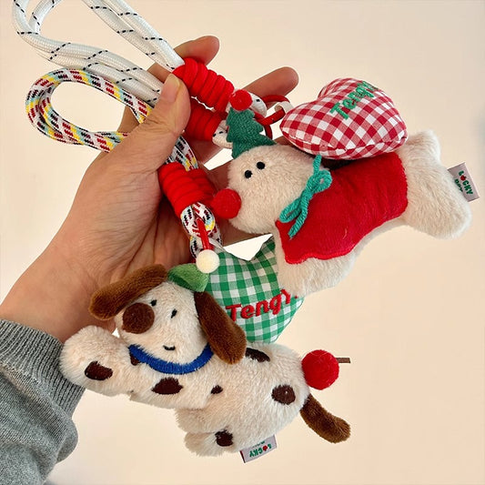 犬のぬいぐるみのストラップですFabric dog pendant