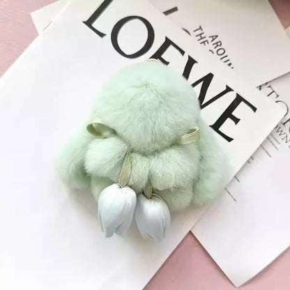 ウサギのチューリップのストラップですTulip rabbit pendants come in 7 colors