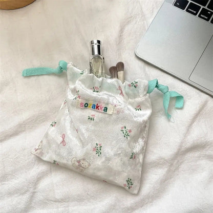 締め口収納ミニ巾着袋布袋ですDrawstring storage bag, mini drawstring bag, cloth bag