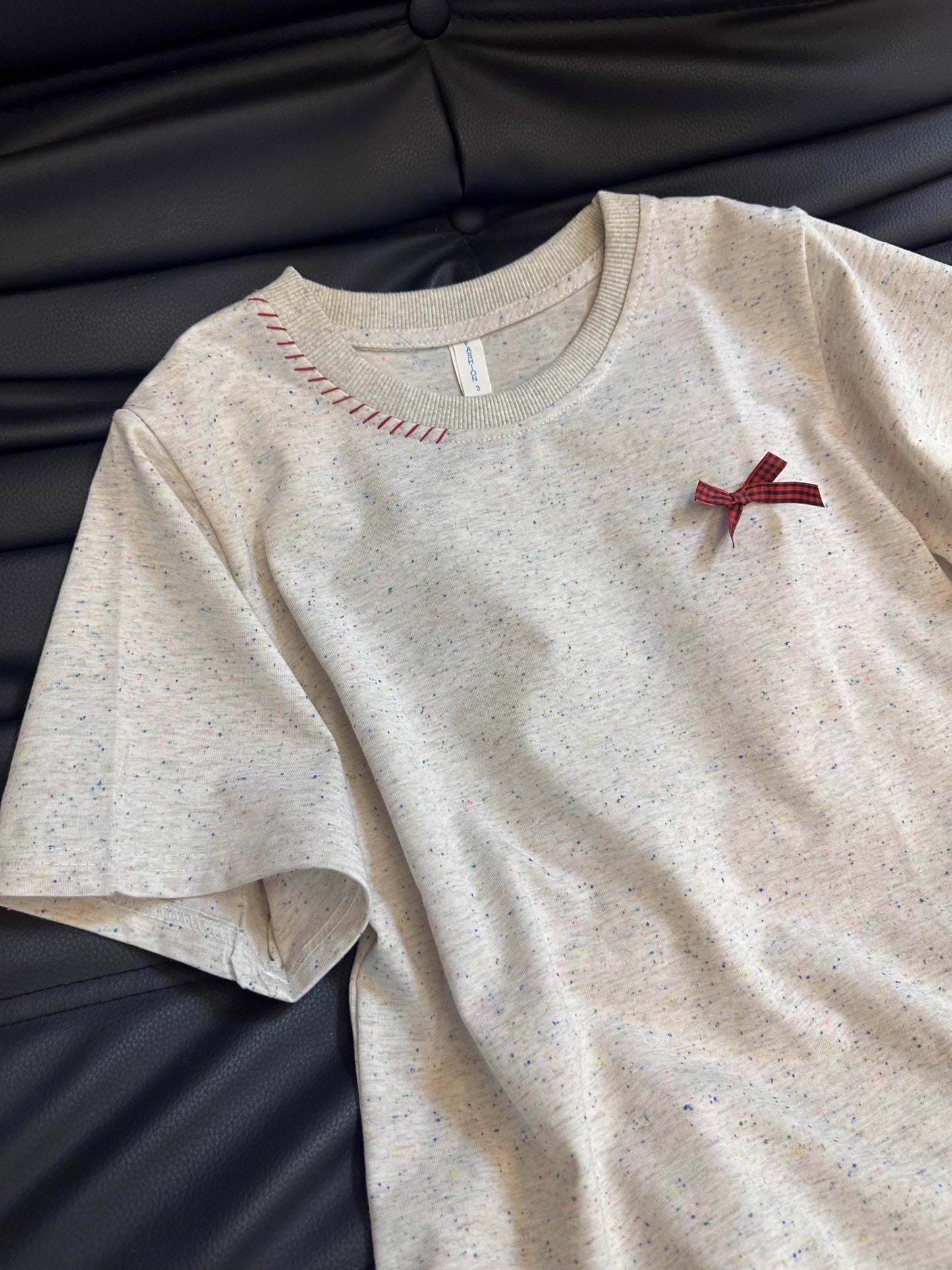 肩掛けに半袖ですShoulder and short sleeve.