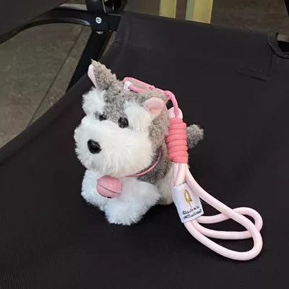 鈴付きシュナウザー犬チャームSchnauzer dog charm with bell