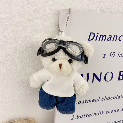 パイロットぬいぐるみ小熊のストラップですPilot plush bear pendant