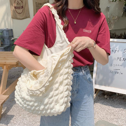 洋気雲シュークリーム花のショルダーバッグですStylish cloud cream puff flower single-shoulder bag