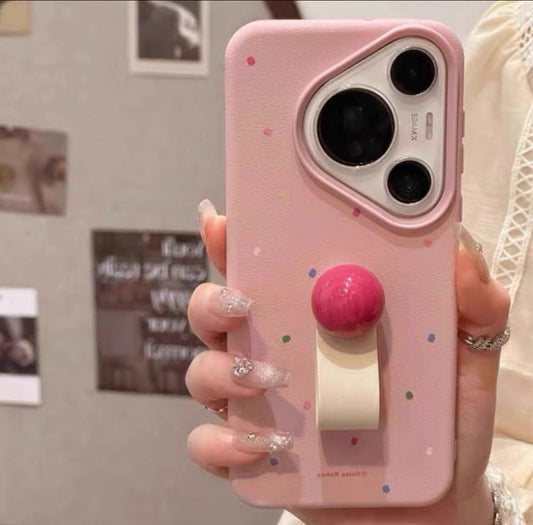 ピンク色の分解可能なスマホケース(Pink biodegradable phone case)(SJK012)