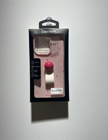 ピンク色の分解可能なスマホケース(Pink biodegradable phone case)(SJK012)